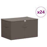 Storage Box 24 pcs Grey 55 x 35 x 32 cm Non-woven fabric 42024631