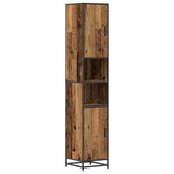 Bathroom Furniture Set with Door 3 pcs Old Wood Engineered Wood 3402560
