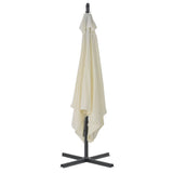 Large Cantilever Garden Parasol Sand Polyester Fabric 44874