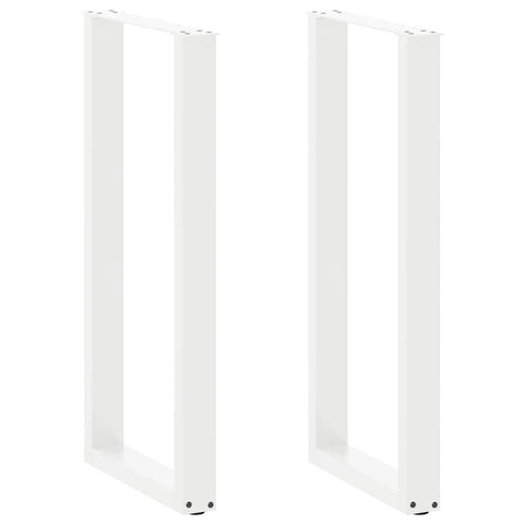 ZNTS Coffee Table Legs U-Shaped 2 pcs White 40x cm Steel 4013229