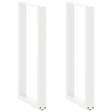 Bar Table Legs U-Shaped 2 pcs White 40x cm Steel 4013229