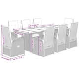 Garden Dining Set Grey, Dark Grey 3277622