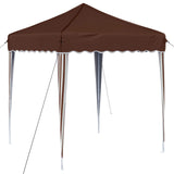 Pop-up Party Tent 195 x 195 x 245 cm Brown Oxford Fabric 42019720