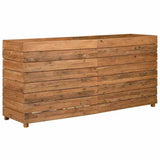 Raised Bed 150x40x72 cm Recycled Teak Wood and Steel 47429