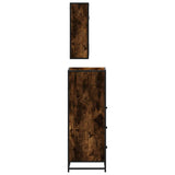 3 Piece Bathroom Furniture Set Smoked Oak Engineered Wood 3301037