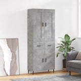Highboard Concrete Grey 69.5x34x180 cm Engineered Wood 3199893