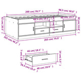 Daybed with Drawers without Mattress Brown Oak 100x200 cm 3280243