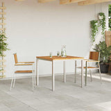 Outdoor Dining Set 3 pcs Solid Acacia Wood and Stainless Steel 3334789