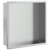 Shower Niche Brushed Silver 32x32x9 cm Stainless Steel 4005124