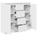 Sideboard with Drawers White 100.5x35x98.5 cm Engineered Wood 3328453