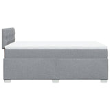 Box Spring Bed with Mattress Light Grey 120x200 cm Fabric 3285862