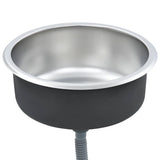 145070 Kitchen Sink with Strainer and Trap Stainless Steel