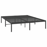 Metal Bed Frame without Mattress Black 140x190cm 350846