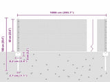 Fence with Post Silver 3336954