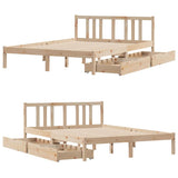 Bed Frame without Mattress 120x200 cm Solid Wood Pine 3301634