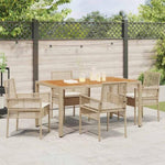Garden Dining Set 5 pcs Beige Poly rattan 3334919