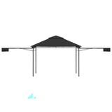 Gazebo with Double Extending Roofs 3x3x2.75 m Anthracite 180g/m 48004