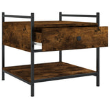 Coffee Table Smoked Oak 50x50x50 cm Engineered Wood 833967