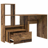 Desk with Drawer Old Wood 131.5 x 50 x 106.5 cm Engineered Wood 3337271