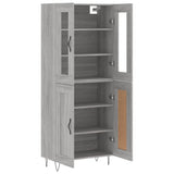 Highboard Grey Sonoma 69.5x34x180 cm Engineered Wood 3198375