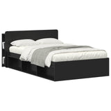 Headboard Cabinet Black 135 x 18.5 x 80 cm Engineered Wood 8001202