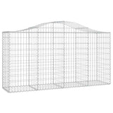 Arched Gabion Baskets 18 pcs 200x50x100/120 cm Galvanised Iron 3145654