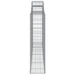 Arched Gabion Baskets 3 pcs 300x30x120/140 cm Galvanised Iron 3146540
