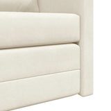 Sofa Bed Cream 204 x 122 x 60 cm Velvet 42007952