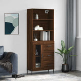Highboard Brown Oak 69.5x34x180 cm Engineered Wood 3189524