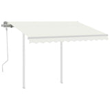 Manual Retractable Awning with Posts 3x2.5 m Cream 3069897