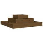 ZNTS Planter Honey Brown 80x80x27 cm Solid Wood Pine 823867