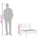 Garden Sofas Armless 4 pcs Impregnated Wood Pine 838011