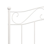 ZNTS 284516 Bed Frame without Mattress White Metal 90x200 cm