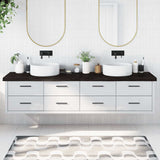 Bathroom Countertop Dark Brown 220x60x cm Treated Solid Wood 3156280