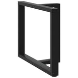 Dining Table Legs T-Shaped 2 pcs Black 100x35x cm Steel 4013068