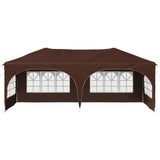 Pop-up Party Tent 575 x 288 x 245 cm Brown Oxford Fabric 42019896