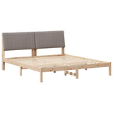 Bed Frame with Headboard Brown 180 x 200 cm Solid Pine Wood 3394406