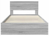 Bed Frame with Drawer Grey Sonoma 90 x 190 cm Engineered Wood 3408313