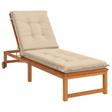 Sunlounger Cushion GEMERT 100% Polyester Cream 190 x 50 x 9 cm 947351