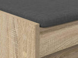 Hall Bench with Cushion with Shelf Sonoma Oak 103 x 38 x 45 cm 891586