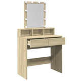 Dressing Table with LED Sonoma Oak 80x41x144.5 cm 848180