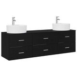 Bathroom Cabinet Set 3 pcs Black 62.5 x 44.5 x 50 cm 3405868
