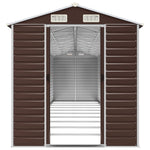 Garden Shed Brown 191x895x198 cm Galvanised Steel 3188273