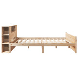 Bookcase Bed without Mattress 180x200cm Super King Solid Wood Pine 3322443