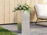Garden Planter Silver 20 x 20 x 75 cm Stainless Steel 8005324