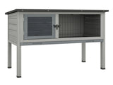 Wooden Guinea Pig Hutch, Small Animal Cage with Slide-out Tray, Openable Asphalt Roof, 84 x 43 x T3398P350037