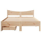Bed Frame with Drawers 140x200 cm Solid Wood Pine 3301905