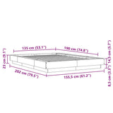 Bed Frame without Mattress Sonoma Oak 135x190 cm Double 3281226