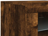 Sideboard with LED Lights Smoked Oak 142.5x37x67 cm 3209090