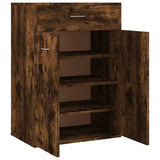 Shoe Cabinet Smoked Oak 60x35x84 cm Engineered Wood 815417